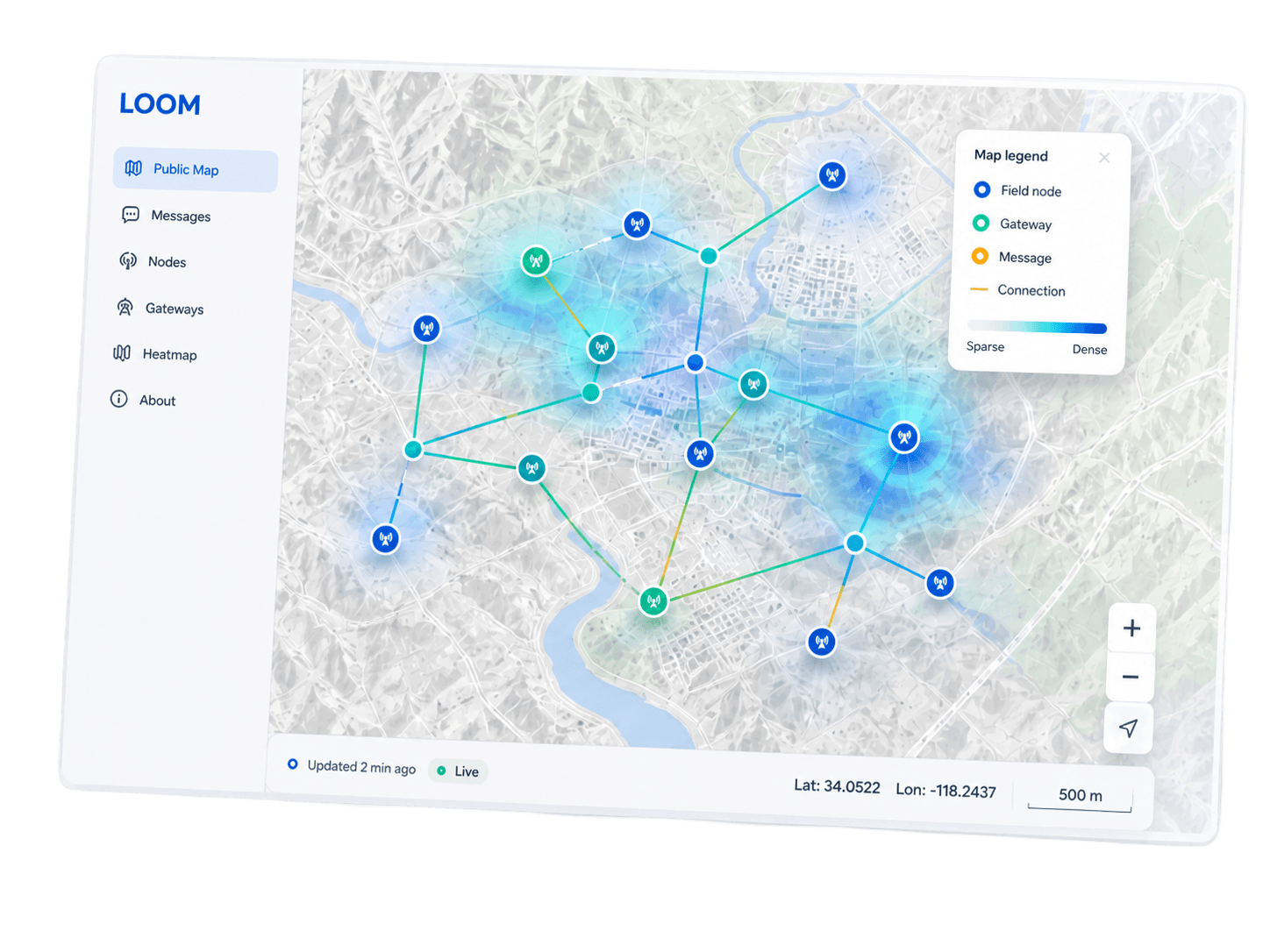 LOOM public network map preview